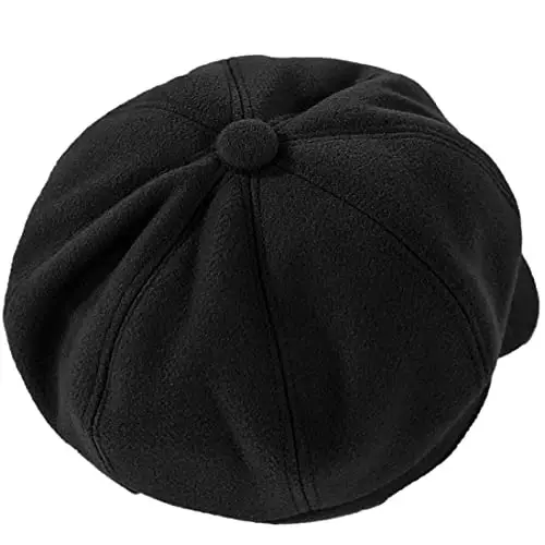 WULIQIUQIU Newsboy Caps for Women Classic Beret Hats Autumn Winter Cap | Adjustable, Breathable & Warm Retro 8-Panel Newsboy Hat, Lightweight Windproof for Daily Travel - 4