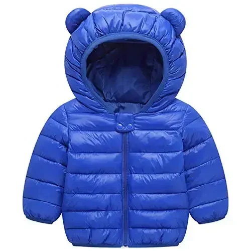 WUSENST Baby Boys Girls Winter Coats Hoods Light Puffer Down Jacket Outwear - WUSENST