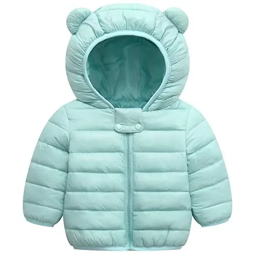 WUSENST Baby Boys Girls Winter Coats Hoods Light Puffer Down Jacket Outwear 