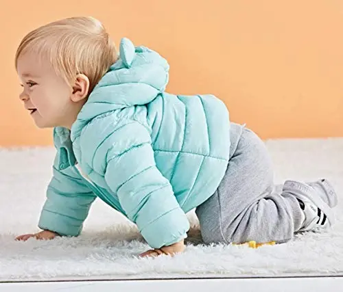 WUSENST Baby Boys Girls Winter Coats Hoods Light Puffer Down Jacket Outwear - 4