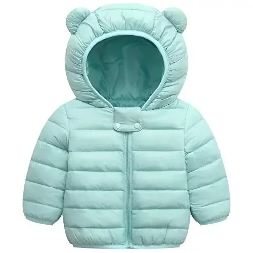 WUSENST Baby Boys Girls Winter Coats Hoods Light Puffer Down Jacket Outwear - WUSENST