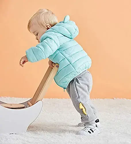 WUSENST Baby Boys Girls Winter Coats Hoods Light Puffer Down Jacket Outwear - 6