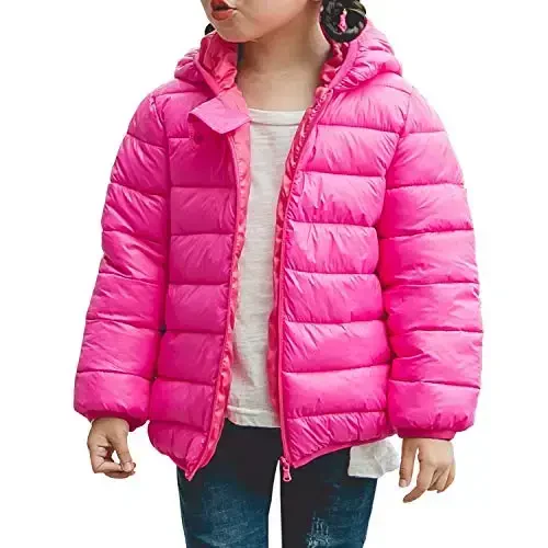 WUSENST Baby Boys Girls Winter Coats Hoods Light Puffer Down Jacket Outwear - 3