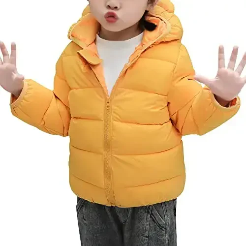 WUSENST Baby Boys Girls Winter Coats Hoods Light Puffer Down Jacket Outwear - 3