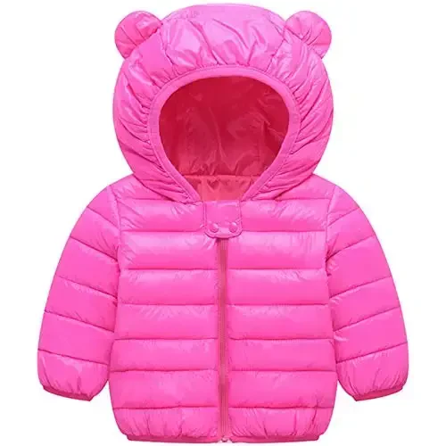 WUSENST Baby Boys Girls Winter Coats Hoods Light Puffer Down Jacket Outwear 