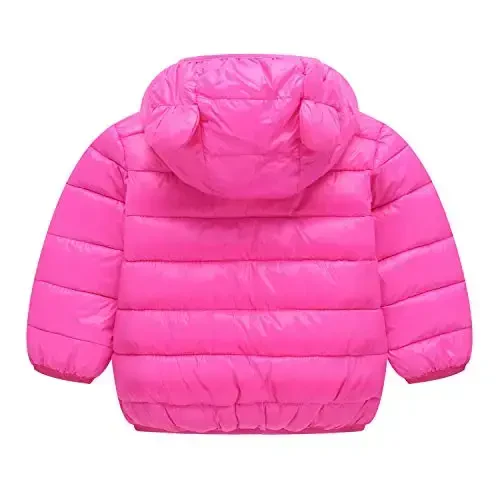 WUSENST Baby Boys Girls Winter Coats Hoods Light Puffer Down Jacket Outwear - 2