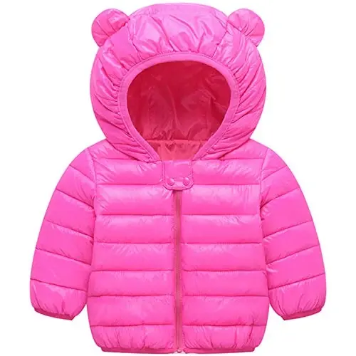 WUSENST Baby Boys Girls Winter Coats Hoods Light Puffer Down Jacket Outwear - 1