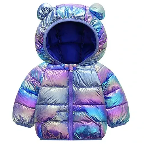 WUSENST Baby Boys Girls Winter Coats Hoods Light Puffer Down Jacket Outwear - 1