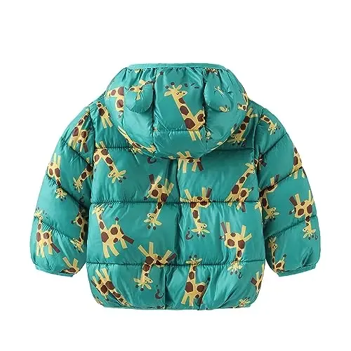 WUSENST Baby Boys Girls Winter Coats Hoods Light Puffer Down Jacket Outwear - 2