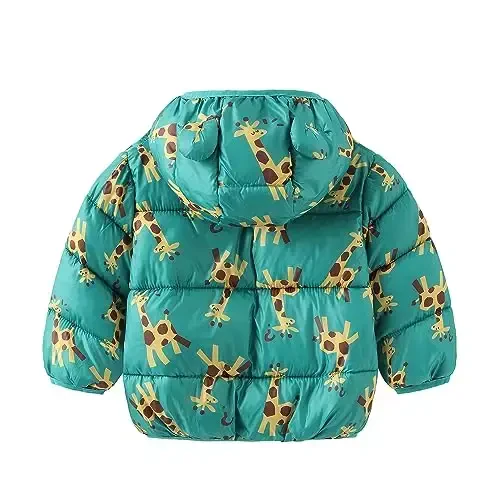 WUSENST Baby Boys Girls Winter Coats Hoods Light Puffer Down Jacket Outwear - 2
