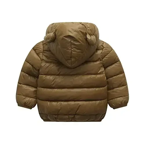 WUSENST Baby Boys Girls Winter Coats Hoods Light Puffer Down Jacket Outwear - 2