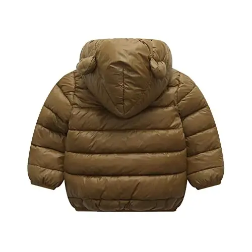 WUSENST Baby Boys Girls Winter Coats Hoods Light Puffer Down Jacket Outwear - 2