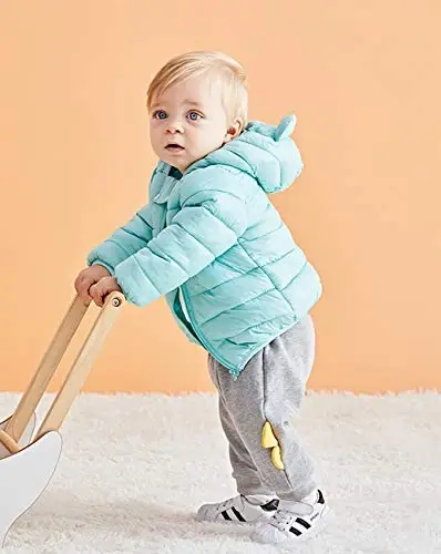 WUSENST Baby Boys Girls Winter Coats Hoods Light Puffer Down Jacket Outwear - 5