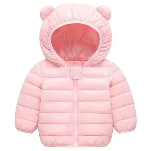 WUSENST Baby Boys Girls Winter Coats Hoods Light Puffer Down Jacket Outwear 