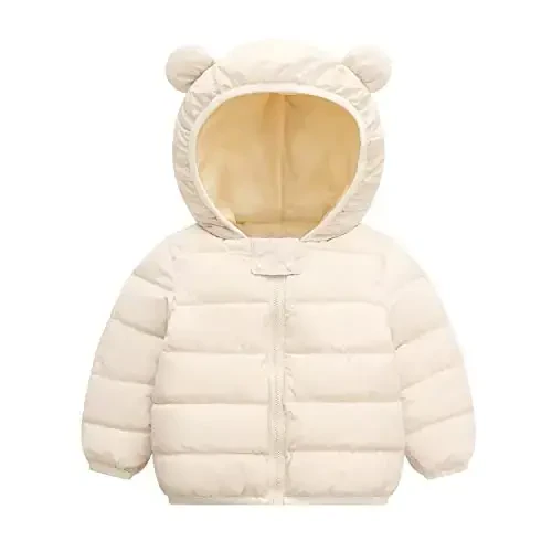 WUSENST Baby Boys Girls Winter Coats Hoods Light Puffer Down Jacket Outwear - 1