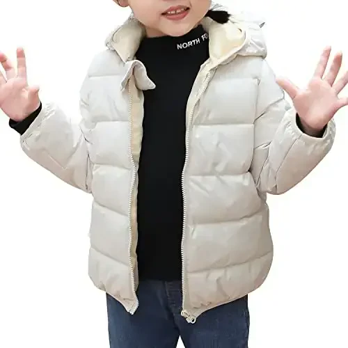 WUSENST Baby Boys Girls Winter Coats Hoods Light Puffer Down Jacket Outwear - 3