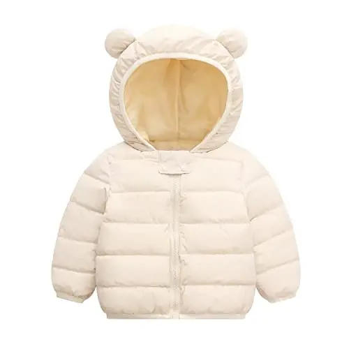WUSENST Baby Boys Girls Winter Coats Hoods Light Puffer Down Jacket Outwear - 1
