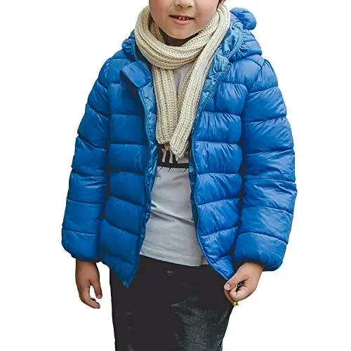 WUSENST Baby Boys Girls Winter Coats Hoods Light Puffer Down Jacket Outwear - 3