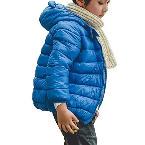 WUSENST Baby Boys Girls Winter Coats Hoods Light Puffer Down Jacket Outwear - 4
