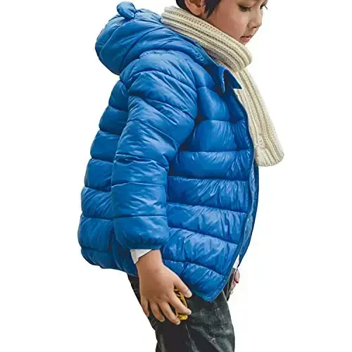 WUSENST Baby Boys Girls Winter Coats Hoods Light Puffer Down Jacket Outwear - 4
