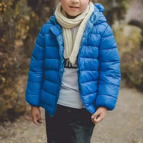 WUSENST Baby Boys Girls Winter Coats Hoods Light Puffer Down Jacket Outwear - 6