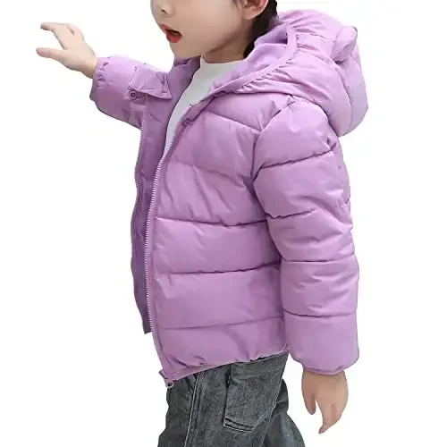 WUSENST Baby Boys Girls Winter Coats Hoods Light Puffer Down Jacket Outwear - 3