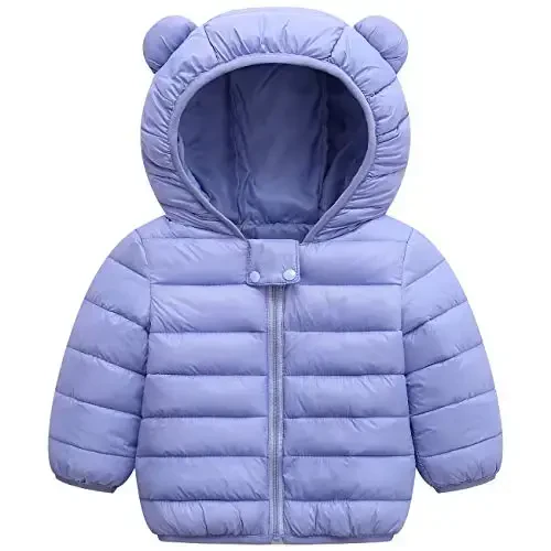 WUSENST Baby Boys Girls Winter Coats Hoods Light Puffer Down Jacket Outwear - WUSENST