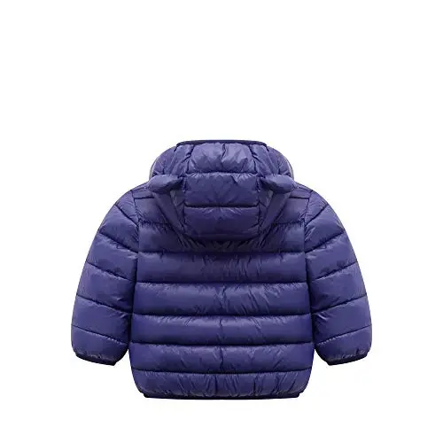 WUSENST Baby Boys Girls Winter Coats Hoods Light Puffer Down Jacket Outwear - WUSENST (1)