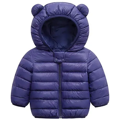 WUSENST Baby Boys Girls Winter Coats Hoods Light Puffer Down Jacket Outwear - 1