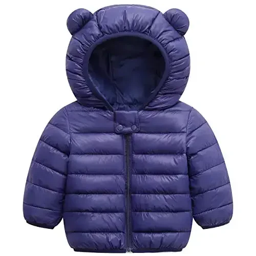 WUSENST Baby Boys Girls Winter Coats Hoods Light Puffer Down Jacket Outwear - WUSENST