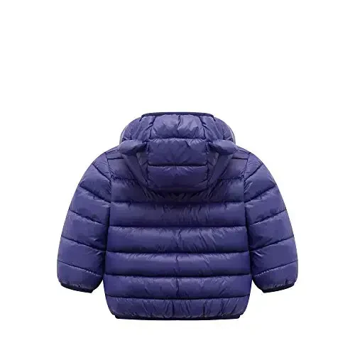 WUSENST Baby Boys Girls Winter Coats Hoods Light Puffer Down Jacket Outwear - 2