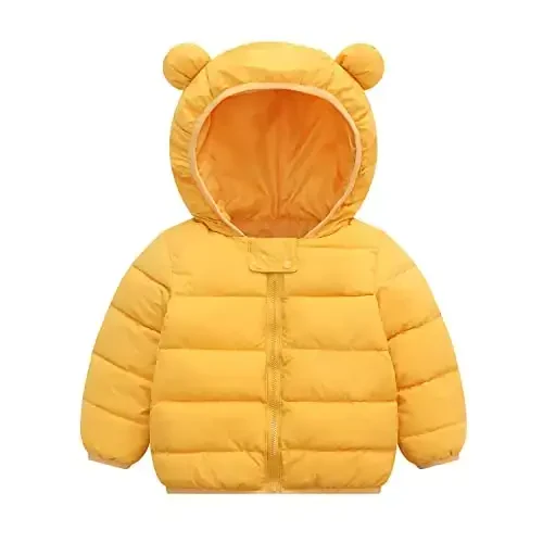 WUSENST Baby Boys Girls Winter Coats Hoods Light Puffer Down Jacket Outwear - 1