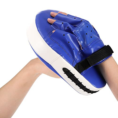 WUWEOT 2-in-1 Punching Mitts Kick Pack Set, Boxing Mitts Focus Pads and Taewondo Kick Pad, Thai Pads Karate Kick Pads, Martial Arts MMA Punching Mitts Kicking Boxing Shield Training for Men Women Gym - 5