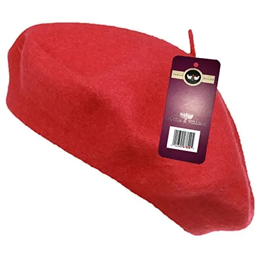 WW004 Winter 100% Wool Warm French Art Basque Beret Tam Beanie Hat Cap - 2