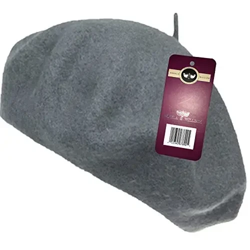 WW004 Winter 100% Wool Warm French Art Basque Beret Tam Beanie Hat Cap - WW004 (1)