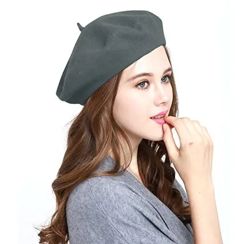 WW004 Qish 100% Junli Issiq Frantsuz San'at Bask Beret To'liq Beanie Shlyapa Qalpog'i 
