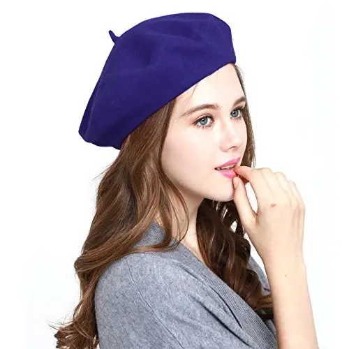 WW004 Qish 100% Junli Issiq Frantsuz San'at Bask Beret To'liq Beanie Shlyapa Qalpog'i 