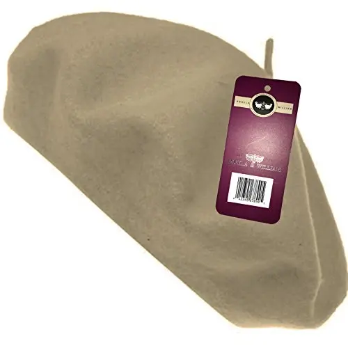 WW004 Winter 100% Wool Warm French Art Basque Beret Tam Beanie Hat Cap - WW004 (1)