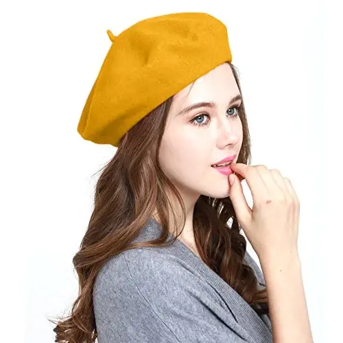 WW004 Winter 100% Wool Warm French Art Basque Beret Tam Beanie Hat Cap - 1