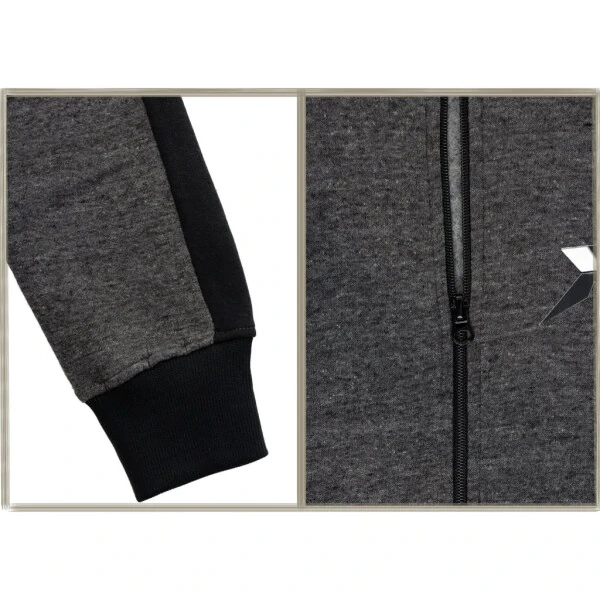 X-2 Men Track Suits 2 Pieces Set Full Zip Sweatsuit Men Hooded Tracksuit Athletic Sports Set Charcoal Large - 3