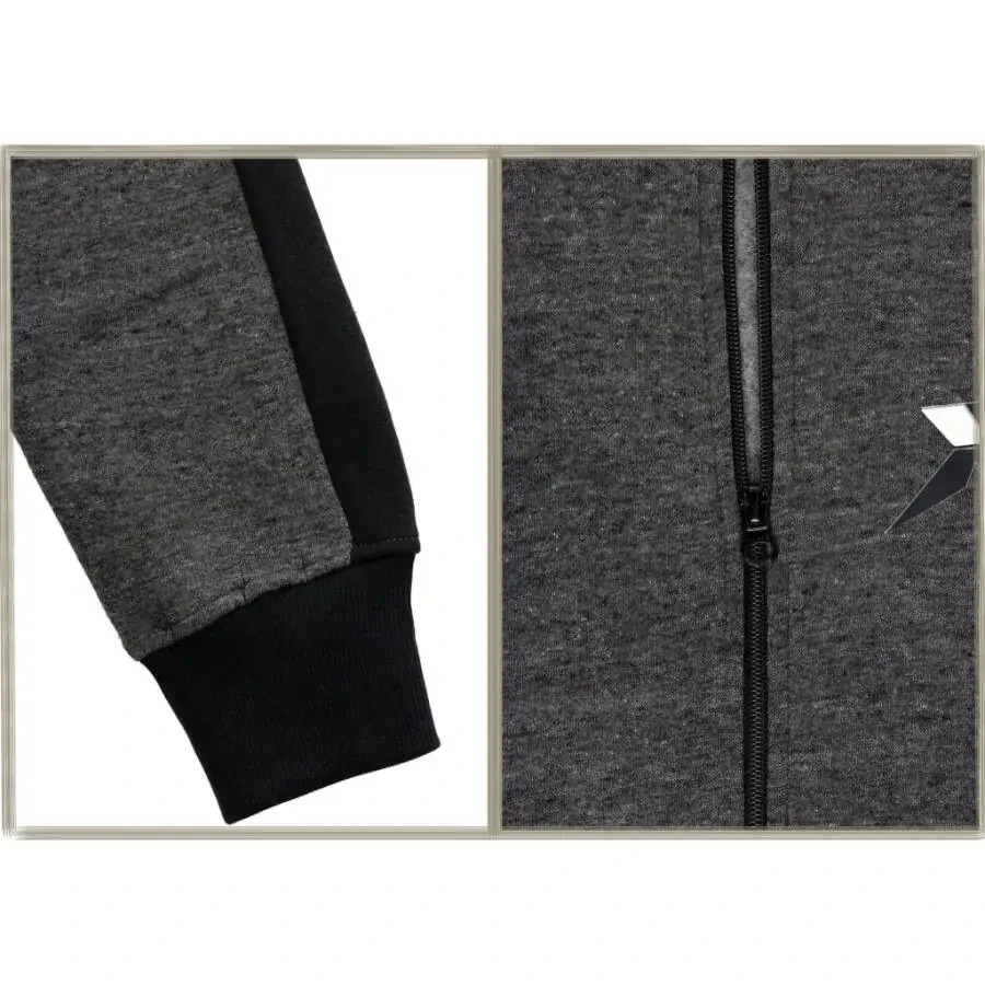 X-2 Men Track Suits 2 Pieces Set Full Zip Sweatsuit Men Hooded Tracksuit Athletic Sports Set Charcoal Large - 3