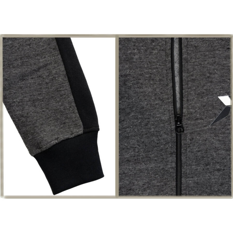 X-2 Men Track Suits 2 Pieces Set Full Zip Sweatsuit Men Hooded Tracksuit Athletic Sports Set Charcoal Large - 3