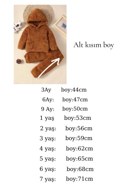X Ipak Atlas Cho'ntaksiz Plush Kapüşonli Ikki qismli Kostyum - 8