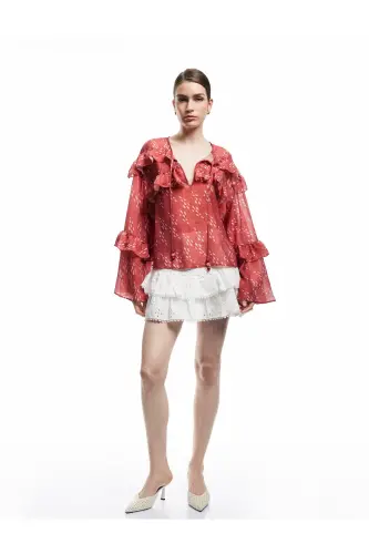 X Melis Ağazat - Long Sleeve Tie Collar Detail P - KOTON (1)