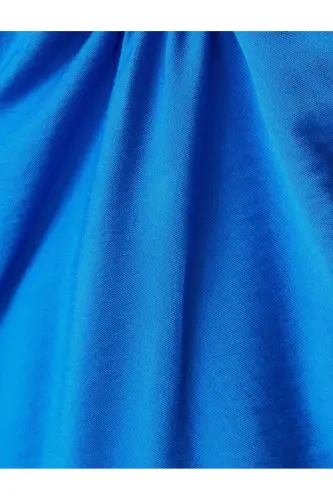 X Şahika Ercümen - Langes Kleid aus Viskose mit Trägern und Ringdetail sowie Schlitz - Blau - 6