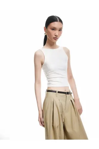 Viskon Karışımlı Slim Fit U Yaka Atlet - 2