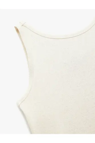 Viskon Karışımlı Slim Fit U Yaka Atlet - 5