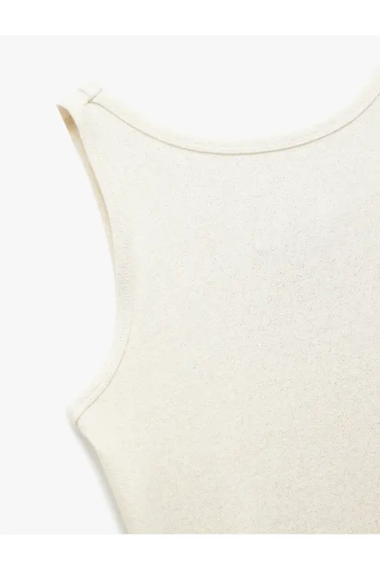 Viskon Karışımlı Slim Fit U Yaka Atlet - 5