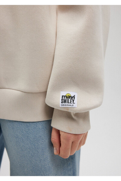 X Smiley Originals Baskılı Bej Sweatshirt 1s10124-70136 - Bej-70136 - 12