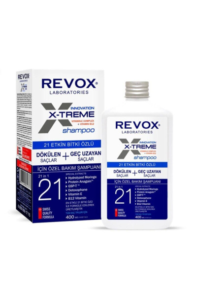 X-treme Dökülen Geç Uzayan Saçlara Ekstra Bakım Şampuanı 400 Ml. - REVOX